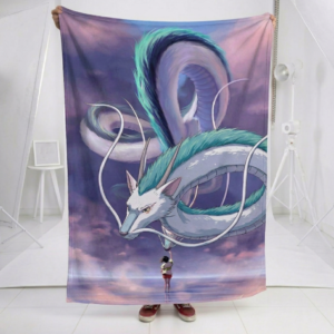 Manta Polar Chihiro: El Abrazo del Espíritu del Río 150x200